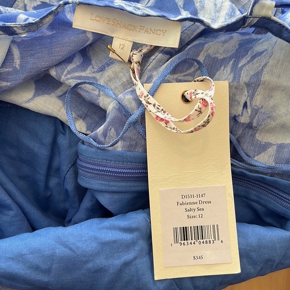LoveShackFancy “Fabienne” dress in Salty Sea 12 NWT - Picture 4 of 5